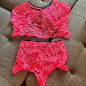 Victoria’s Secret Hot pink two-piece set.  Sz M new with tags.
